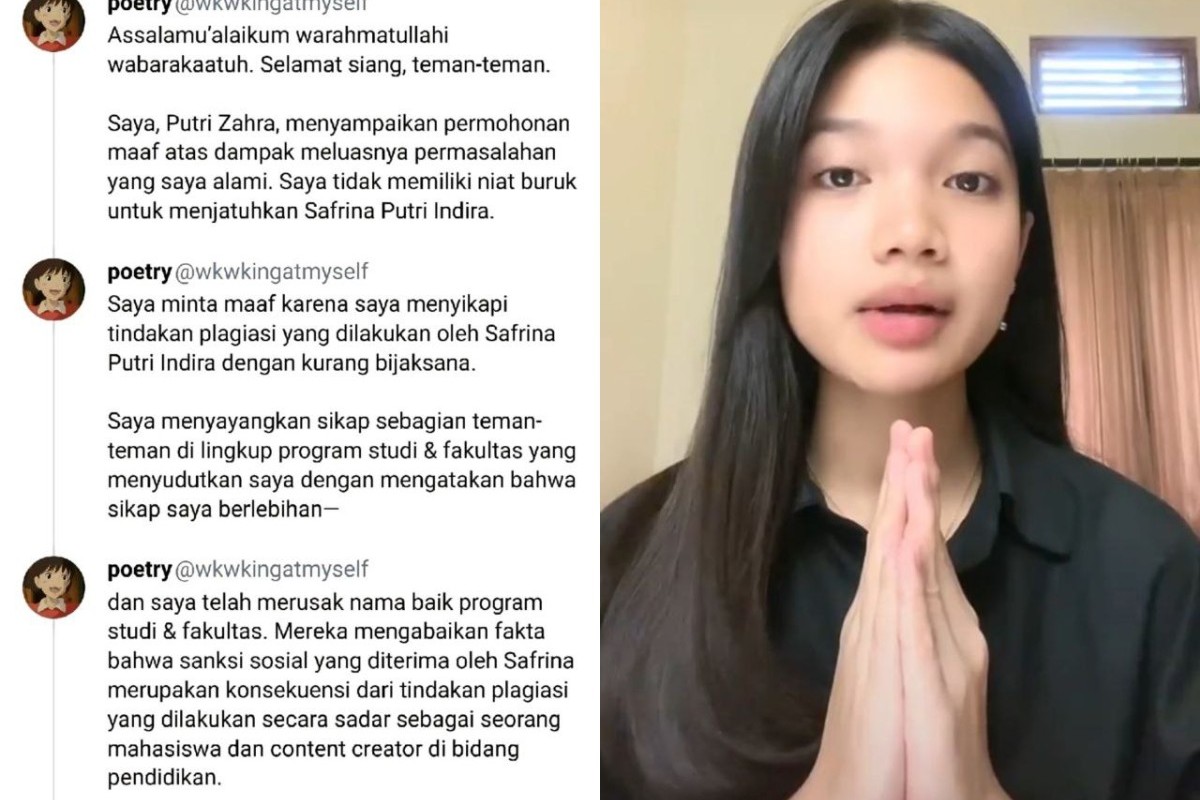 Viral Tiktok! Siapa Safrina Putri Indira yang Plagiat Tugas Putri Zahra? Benarkah Mahasiswi UNAIR Jurusan Manajemen?